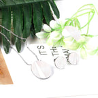 Conjunto Colar e Brincos de Concha Redonda