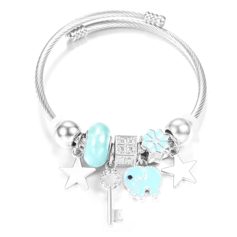 Pulseira de Aço Inoxidável Frisada