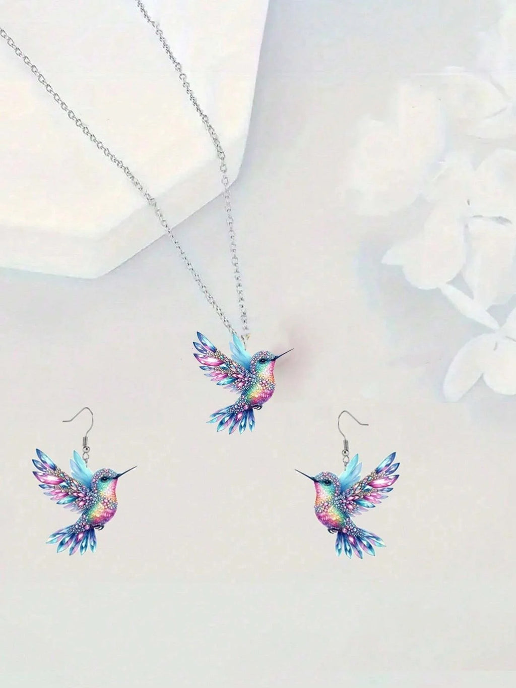 Conjunto de Brincos de Colar de Pássaro