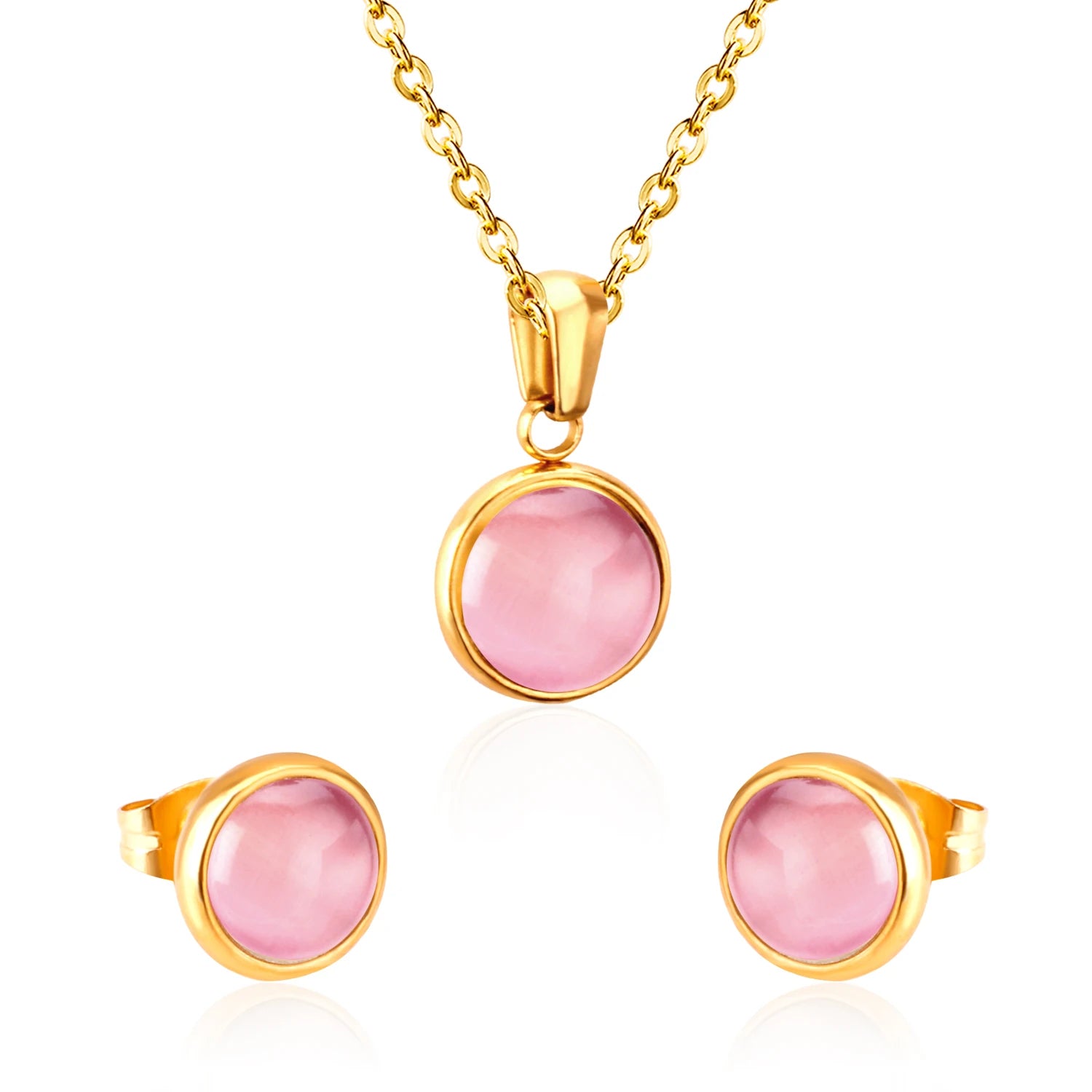 Conjunto de Jóias de Concha Branca