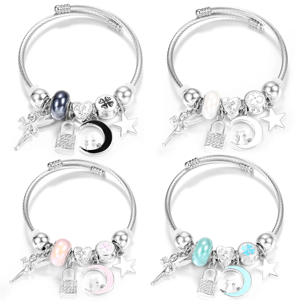Pulseira de Aço Inoxidável Frisada