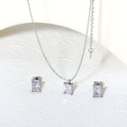Conjunto Pingentes e Brinco Retangular