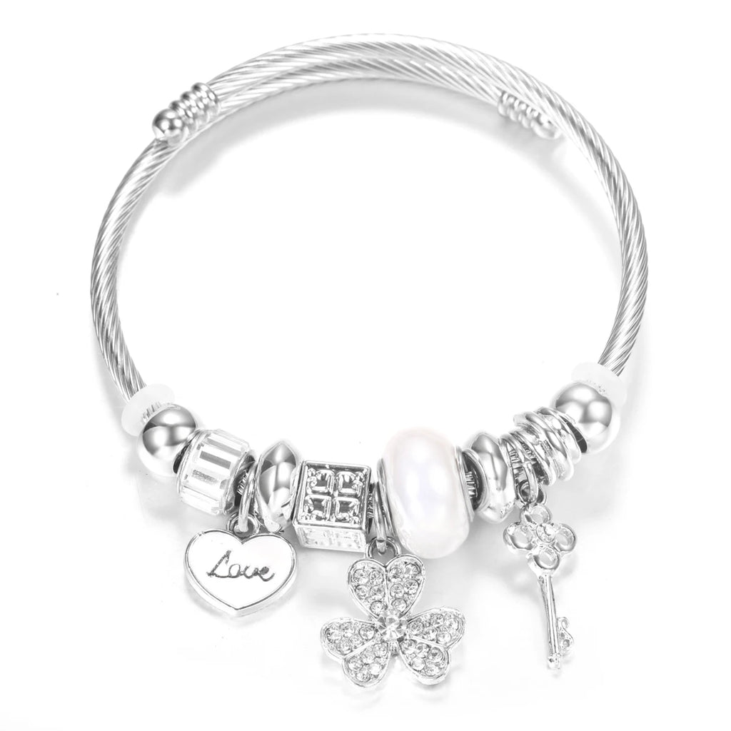 Pulseira de Aço Inoxidável Frisada