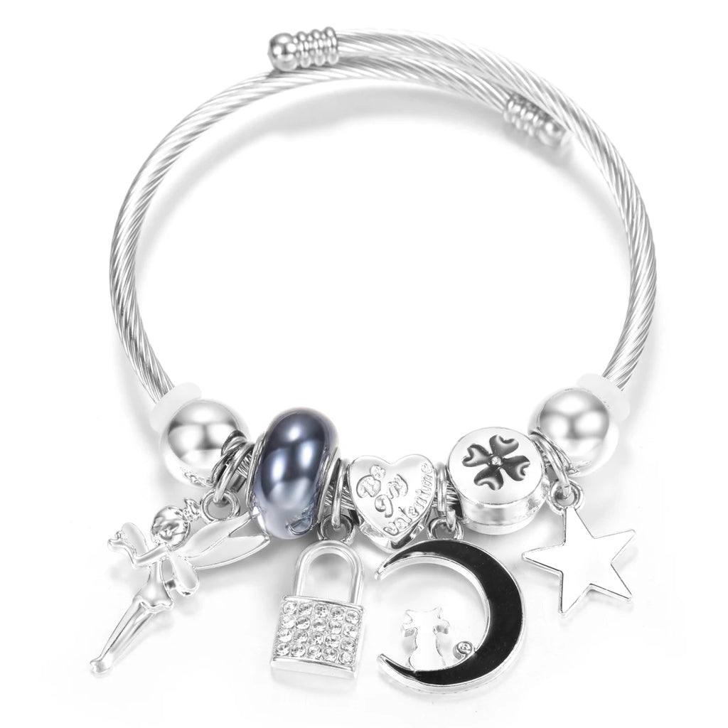Pulseira de Aço Inoxidável Frisada
