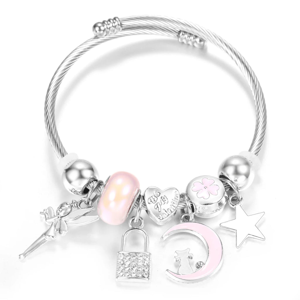 Pulseira de Aço Inoxidável Frisada