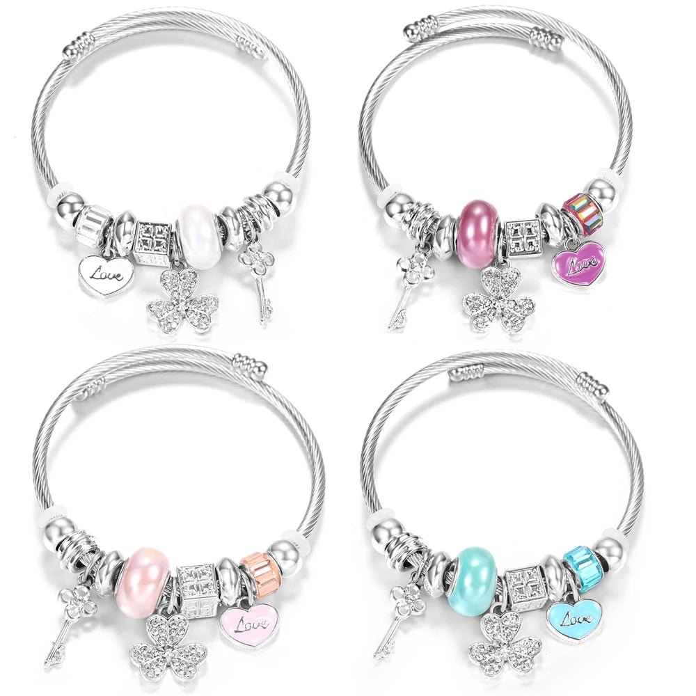 Pulseira de Aço Inoxidável Frisada