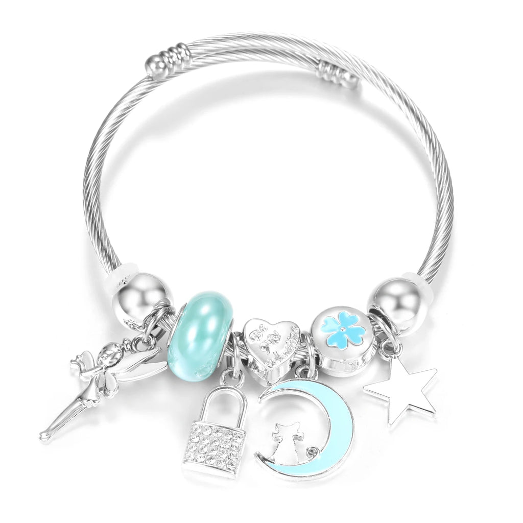 Pulseira de Aço Inoxidável Frisada