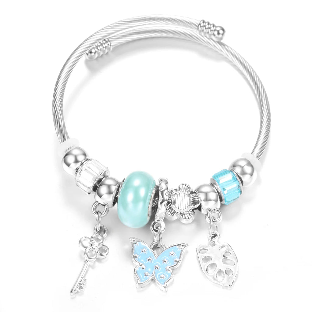 Pulseira de Aço Inoxidável Frisada