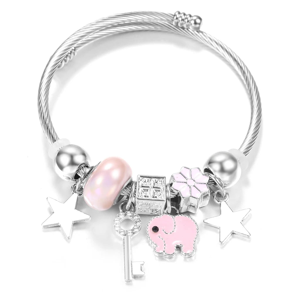 Pulseira de Aço Inoxidável Frisada