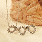 Conjunto Redondo Zircônia Colar e Brinco