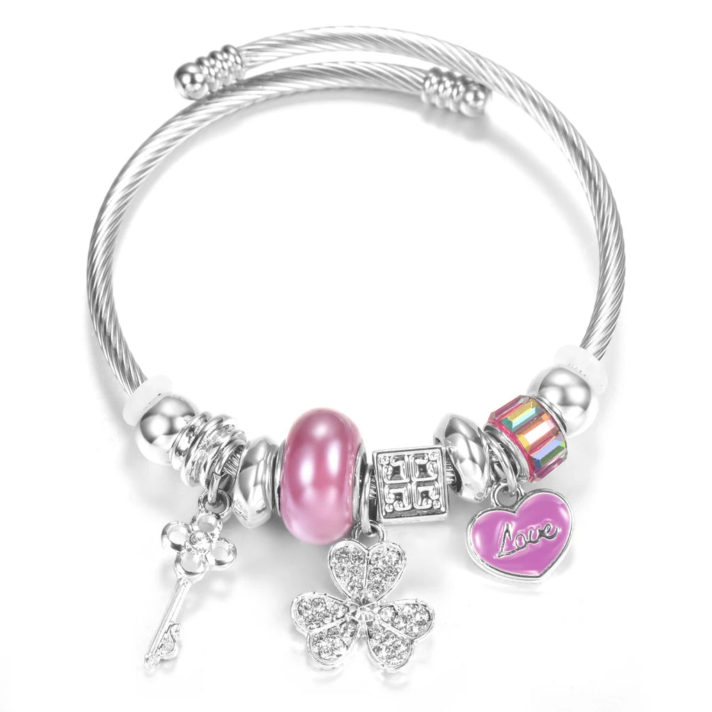 Pulseira de Aço Inoxidável Frisada