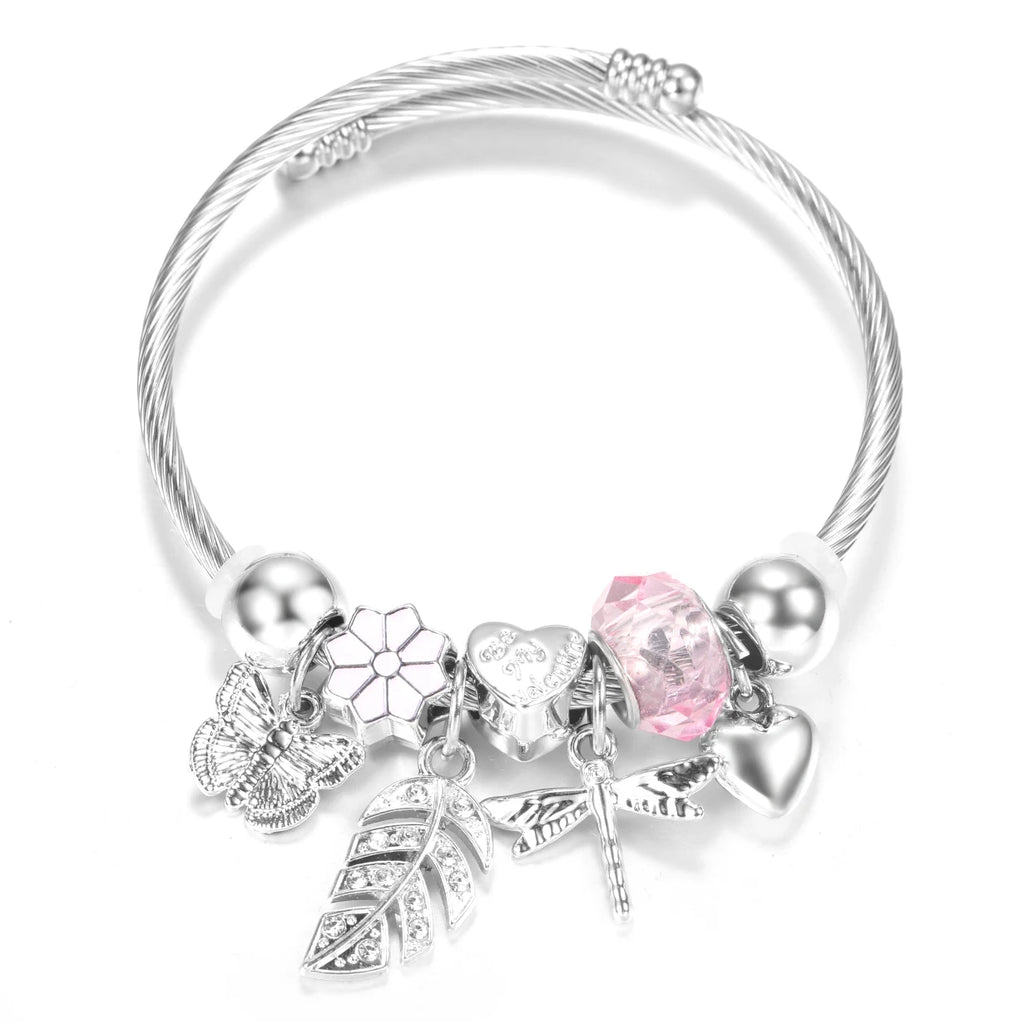 Pulseira de Aço Inoxidável Frisada