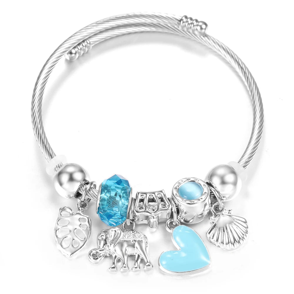 Pulseira de Aço Inoxidável Frisada