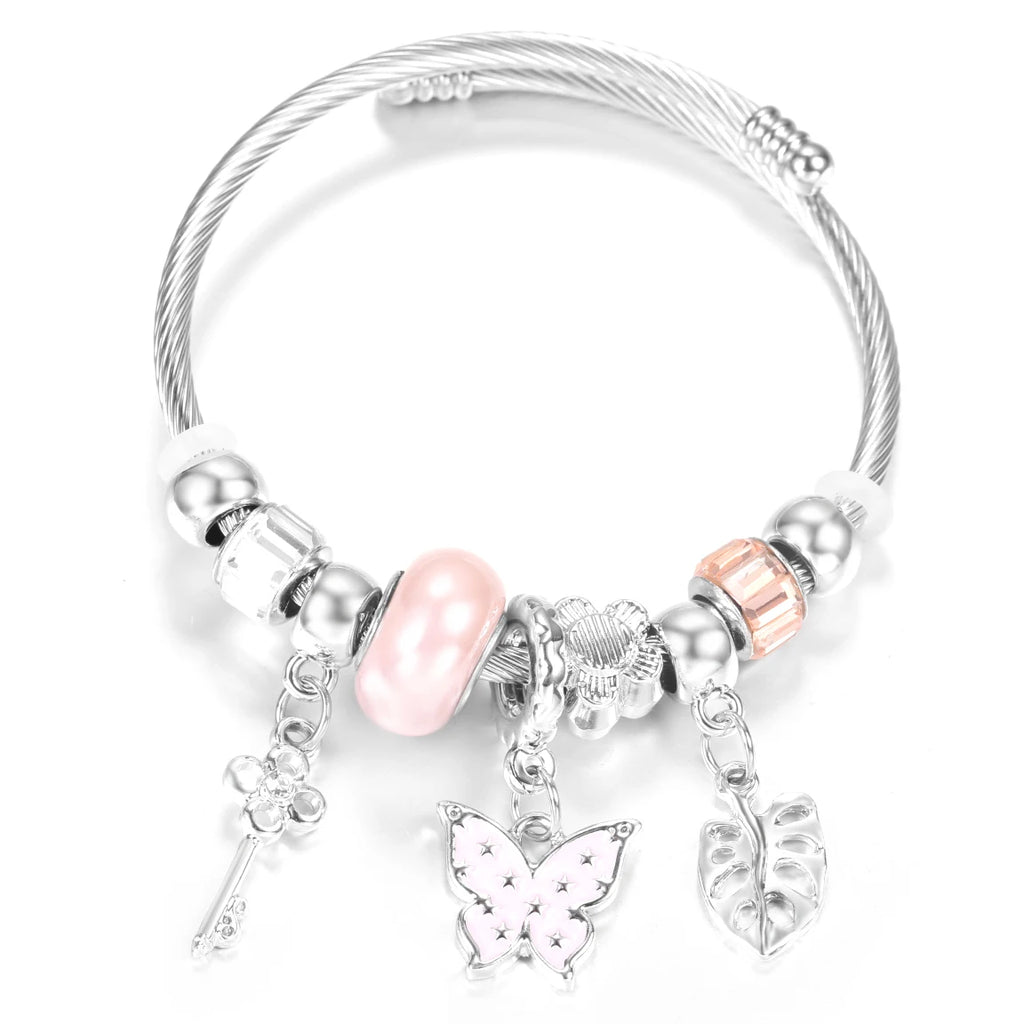 Pulseira de Aço Inoxidável Frisada