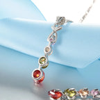 925 Sterling Silver Color Bridal Jewelry Sets Fashion Jewelry Beads CZ Cubic Zirconia  Women Girls Engagement Anniversary
