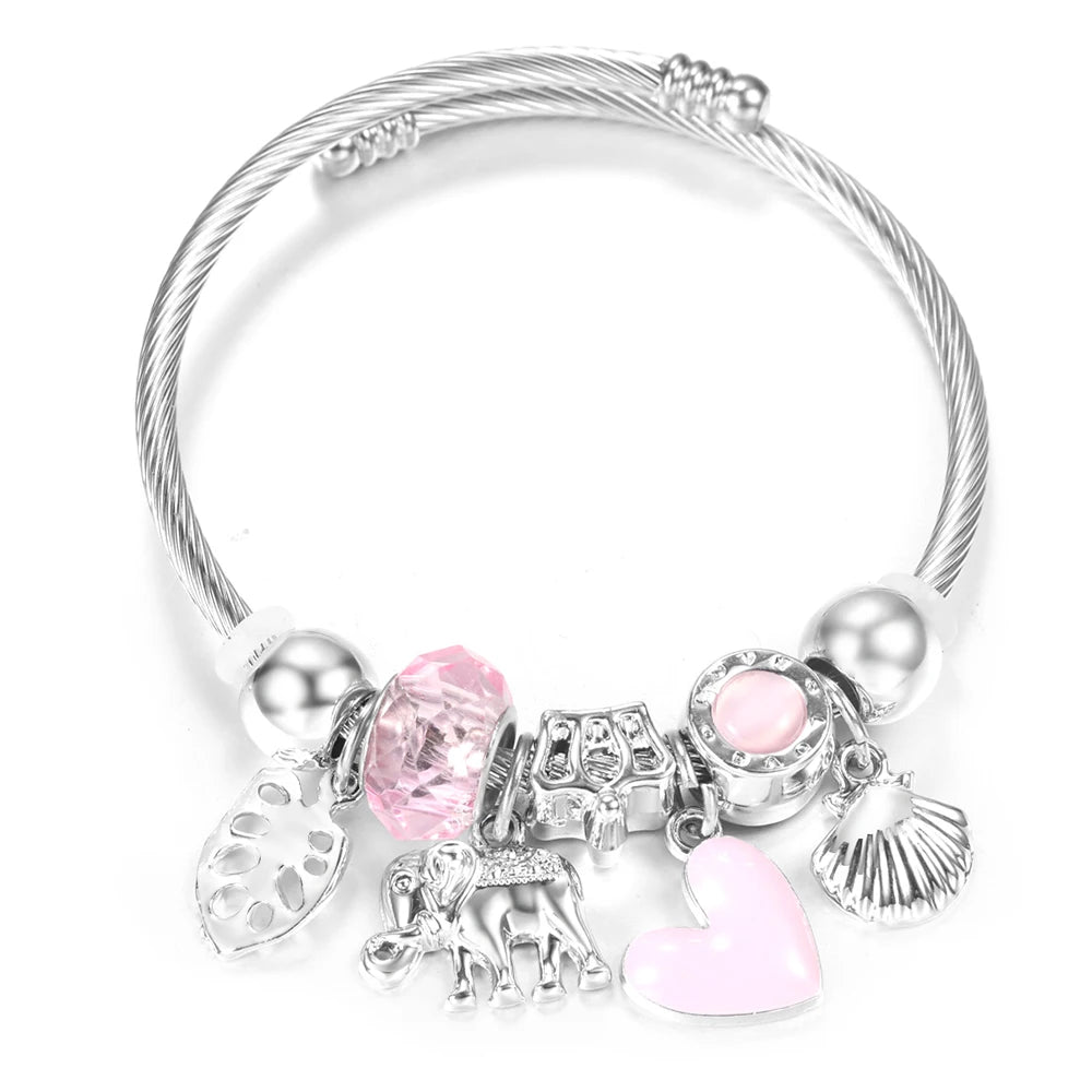 Pulseira de Aço Inoxidável Frisada