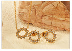 Conjunto Redondo Zircônia Colar e Brinco