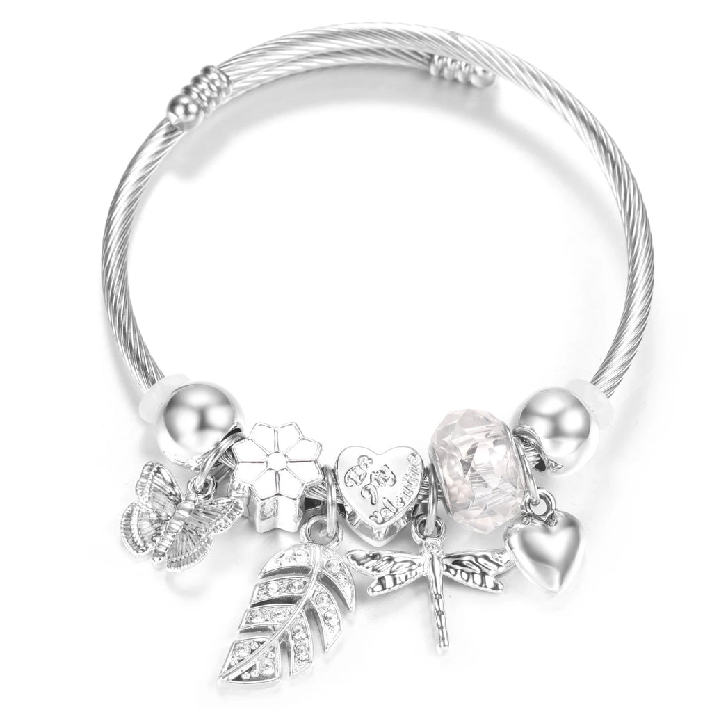 Pulseira de Aço Inoxidável Frisada
