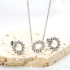 Conjunto Redondo Zircônia Colar e Brinco