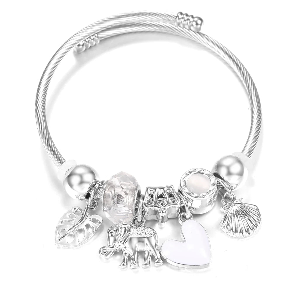 Pulseira de Aço Inoxidável Frisada